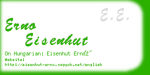 erno eisenhut business card